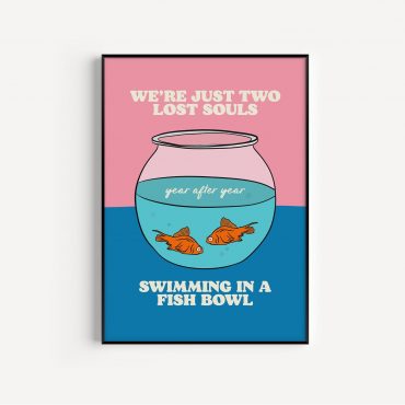 Pink Floyd Canvas - Two Lost Souls Wish You Were Here Pink Blue