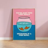 Pink Floyd Canvas - Two Lost Souls Wish You Were Here Pink Blue Pink Floyd Canvas - Two Lost Souls Wish You Were Here Pink Blue
