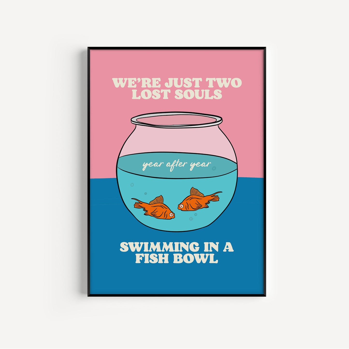 Pink Floyd Canvas - Two Lost Souls Wish You Were Here Pink Blue Pink Floyd Canvas - Two Lost Souls Wish You Were Here Pink Blue