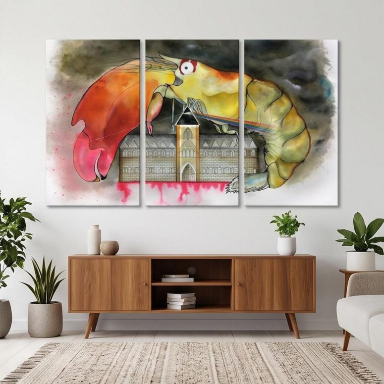 Pink Floyd Canvas - Another Shrimp in the Wall Pink Floyd Canvas - Another Shrimp in the Wall