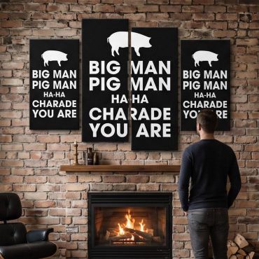 Pink Floyd Canvas - Big Man, Pig Man, ha ha Charade You Are