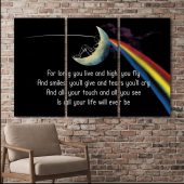 Pink Floyd Canvas - Breathe Lyric DSOTM All Your Life Will Ever Be