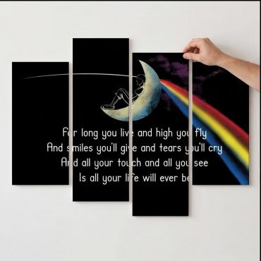 Pink Floyd Canvas - Breathe Lyric DSOTM All Your Life Will Ever Be