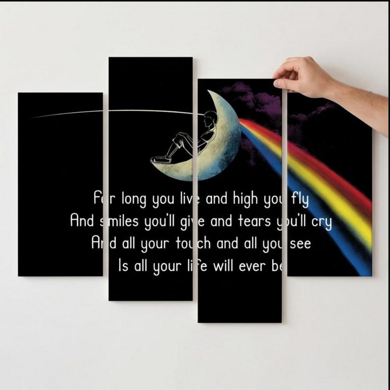 Pink Floyd Canvas - Breathe Lyric DSOTM All Your Life Will Ever Be