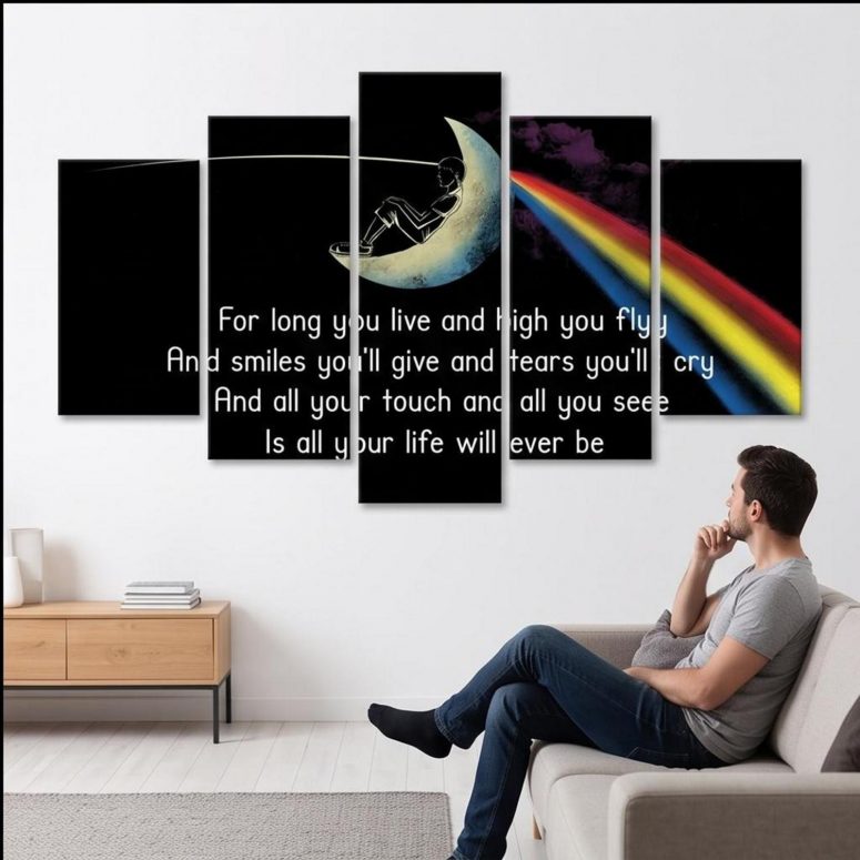Pink Floyd Canvas - Breathe Lyric DSOTM All Your Life Will Ever Be