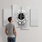 Pink Floyd Canvas - Brick In The Wall 3D Pink Floyd Canvas - Brick In The Wall 3D