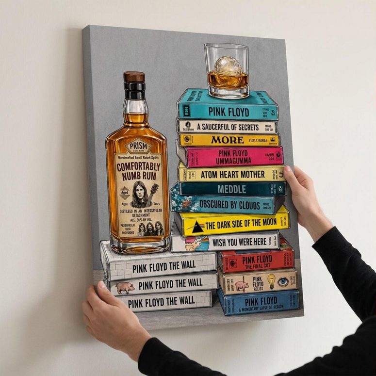 Pink Floyd Canvas - Cassettee Collection Comfortably Numb Rum & Classic Albums Artwork
