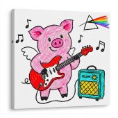 Pink Floyd Canvas - Crayon Another Pig In he Band