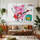 Pink Floyd Canvas - Crayon Another Pig In he Band