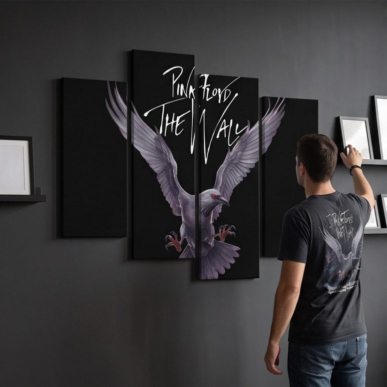 Pink Floyd Canvas - Death Raven Bird The Wall