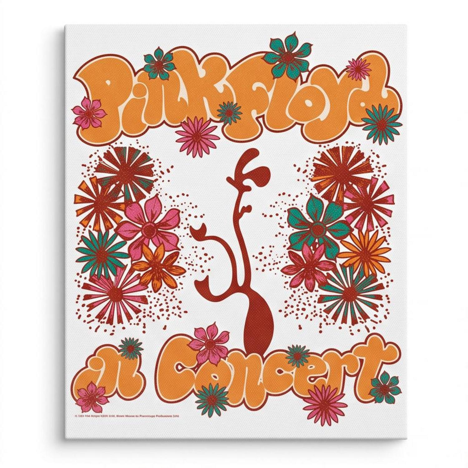 Pink Floyd Canvas - Floral Lungs In Concert Pink Floyd Canvas - Floral Lungs In Concert