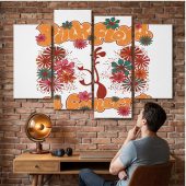 Pink Floyd Canvas - Floral Lungs In Concert Pink Floyd Canvas - Floral Lungs In Concert