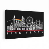 Pink Floyd Canvas - London Typography Album Art