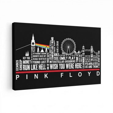 Pink Floyd Canvas - London Typography Album Art Pink Floyd Canvas - London Typography Album Art