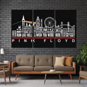 Pink Floyd Canvas - London Typography Album Art Pink Floyd Canvas - London Typography Album Art