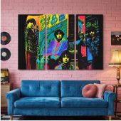 Pink Floyd Canvas - Psychedelic Colors Members Pink Floyd Canvas - Psychedelic Colors Members