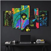 Pink Floyd Canvas - Psychedelic Colors Members Pink Floyd Canvas - Psychedelic Colors Members