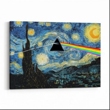 Pink Floyd Canvas - Starry Night Dark Side Of The Moon Van Gogh