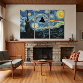 Pink Floyd Canvas - Starry Night Dark Side Of The Moon Van Gogh