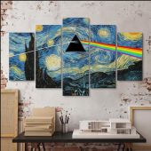 Pink Floyd Canvas - Starry Night Dark Side Of The Moon Van Gogh