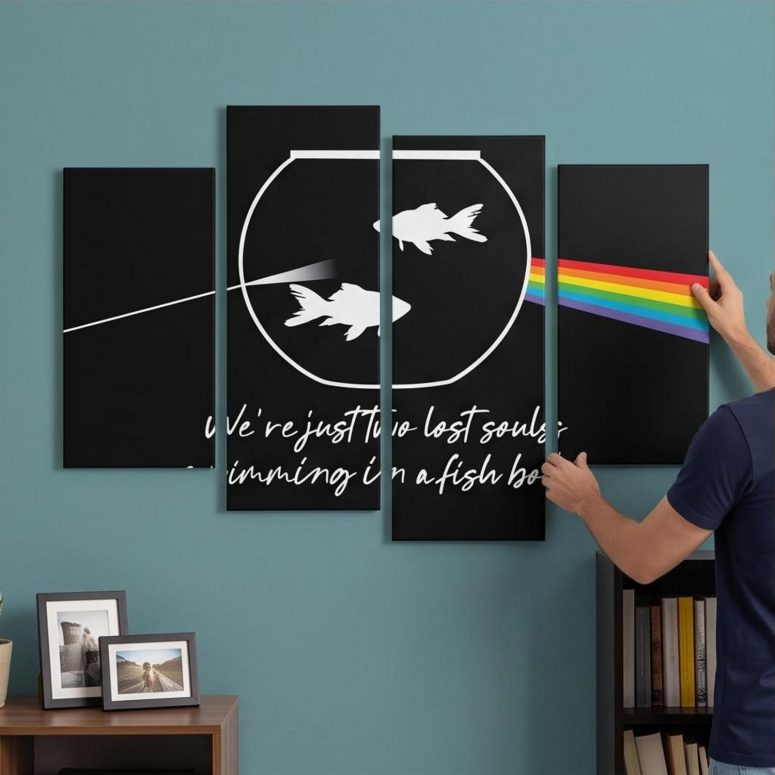 Pink Floyd Canvas - Wish You Were Here Two Lost Souls 5400×7200dpi300