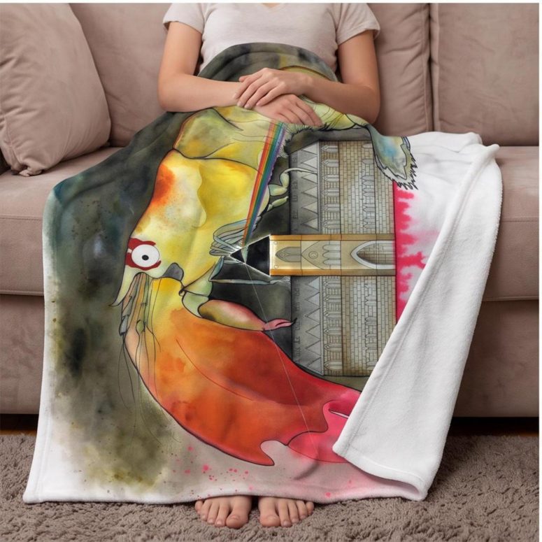 Pink Floyd Fleece Blanket - Another Shrimp in the Wall Pink Floyd Fleece Blanket - Another Shrimp in the Wall