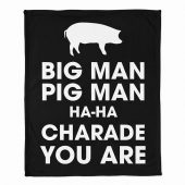 Pink Floyd Fleece Blanket - Big Man, Pig Man, ha ha Charade You Are