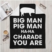 Pink Floyd Fleece Blanket - Big Man, Pig Man, ha ha Charade You Are