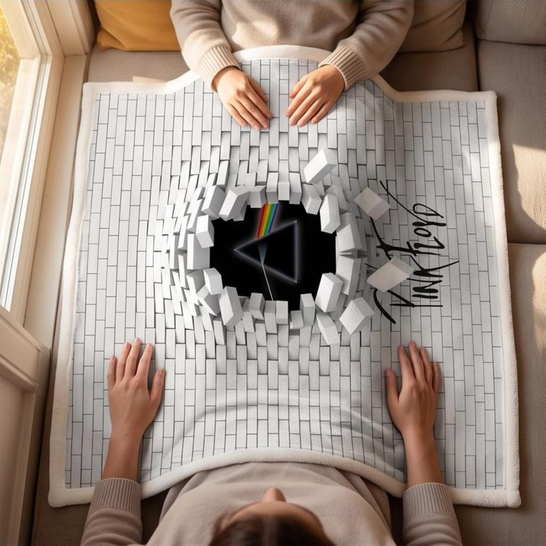 Pink Floyd Fleece Blanket - Brick In The Wall 3D