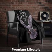 Pink Floyd Fleece Blanket - Death Raven Bird The Wall Pink Floyd Fleece Blanket - Death Raven Bird The Wall