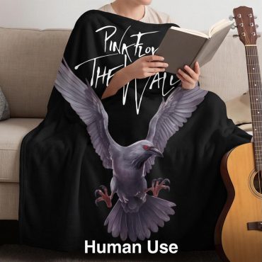 Pink Floyd Fleece Blanket - Death Raven Bird The Wall
