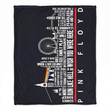 Pink Floyd Fleece Blanket - London Typography Album Art Pink Floyd Fleece Blanket - London Typography Album Art