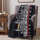 Pink Floyd Fleece Blanket - London Typography Album Art Pink Floyd Fleece Blanket - London Typography Album Art