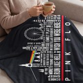 Pink Floyd Fleece Blanket - London Typography Album Art Pink Floyd Fleece Blanket - London Typography Album Art