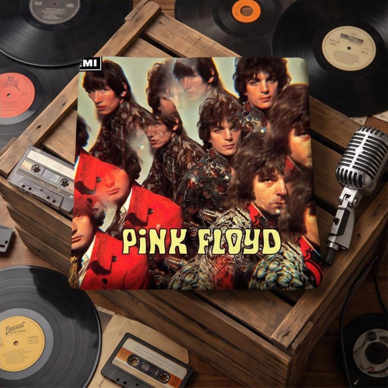 Pink Floyd Fleece Blanket - Piper at the Gates of Dawn LP Members Pink Floyd Fleece Blanket - Piper at the Gates of Dawn LP Members