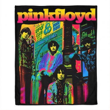Pink Floyd Fleece Blanket - Psychedelic Colors Members Pink Floyd Fleece Blanket - Psychedelic Colors Members
