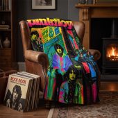 Pink Floyd Fleece Blanket - Psychedelic Colors Members Pink Floyd Fleece Blanket - Psychedelic Colors Members