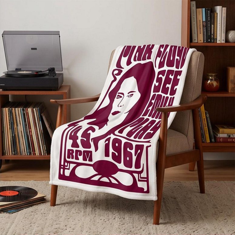 Pink Floyd Fleece Blanket - See Emily Play 1967
