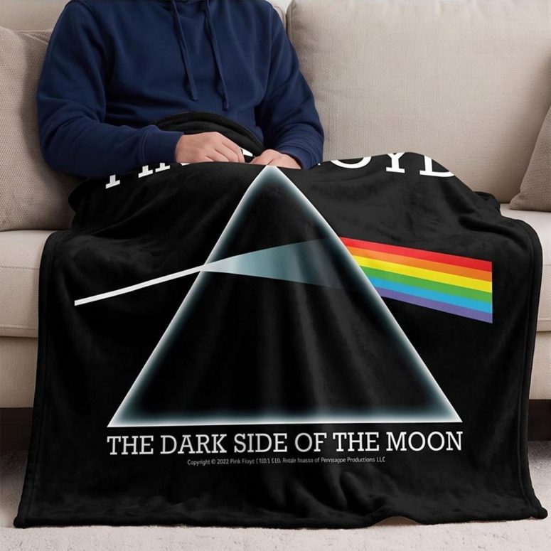 Pink Floyd Fleece Blanket - The Dark Side Of The Moon Album Prism Pink Floyd Fleece Blanket - The Dark Side Of The Moon Album Prism