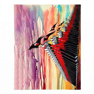 Pink Floyd Fleece Blanket - The Wall Marching Hammers Drawing Art Pink Floyd Fleece Blanket - The Wall Marching Hammers Drawing Art