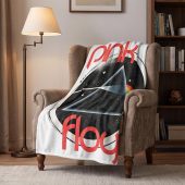 Pink Floyd Fleece Blanket - Vintage Dark Side Of The Moon Circle Focus Pink Floyd Fleece Blanket - Vintage Dark Side Of The Moon Circle Focus