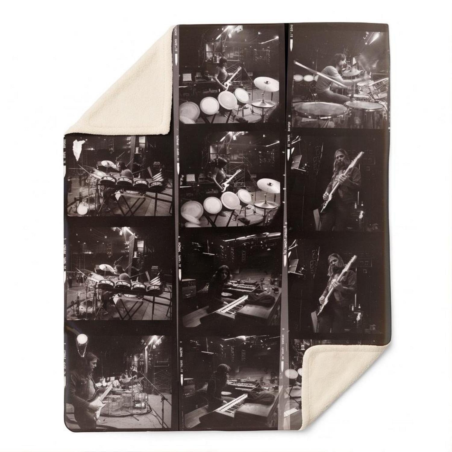Pink Floyd Fleece Blanket - Vintage New York City Tour July 4Th Film Collage Pink Floyd Fleece Blanket - Vintage New York City Tour July 4Th Film Collage