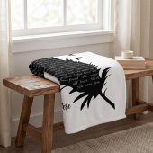 Pink Floyd Fleece Blanket - Wish You Were Here Lyrics Black Feather