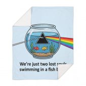 Pink Floyd Fleece Blanket - Wish You Were Here Two Lost Souls 5400×7200dpi300