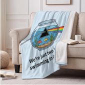 Pink Floyd Fleece Blanket - Wish You Were Here Two Lost Souls 5400×7200dpi300