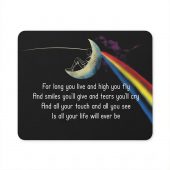 Pink Floyd Mousepad - Breathe Lyric DSOTM All Your Life Will Ever Be