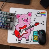 Pink Floyd Mousepad - Crayon Another Pig In he Band