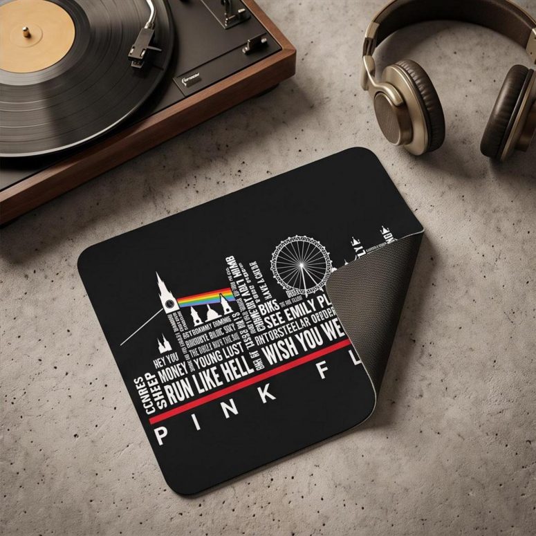 Pink Floyd Mousepad - London Typography Album Art Pink Floyd Mousepad - London Typography Album Art