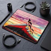 Pink Floyd Mousepad - The Wall Marching Hammers Drawing Art