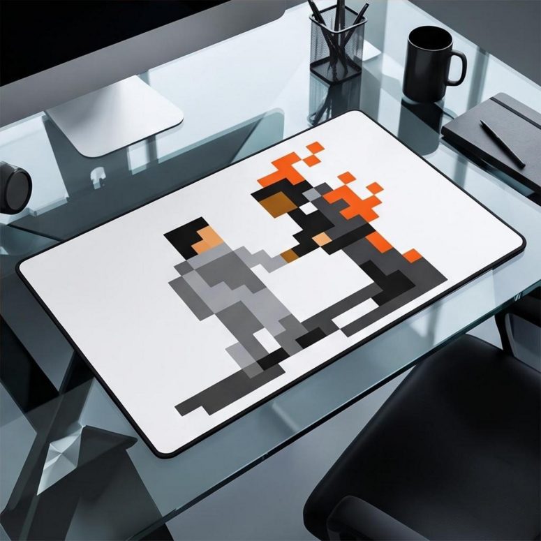 Pink Floyd Mousepad - Wish You Were Here ShakeHand Pixel Art
